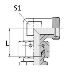 Codo 90° tuerca loca M16x1,5 10L 5