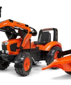 Retroexcavadora Kubota con remolque