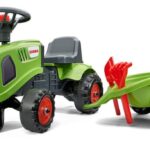 Tractor infantil Claas con remolque, rastrillo & pala