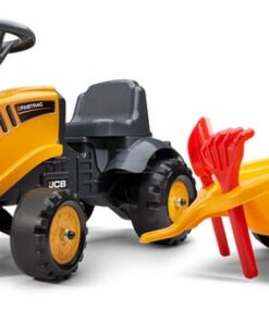 Tractor infantil JCB con remolque, rastrillo & pala