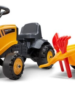 Tractor infantil JCB con remolque, rastrillo & pala