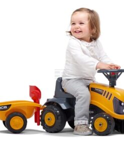Tractor infantil JCB con remolque, rastrillo & pala
