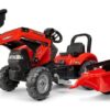 Retroexcavadora Case IH con remolque