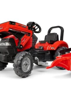 Retroexcavadora Case IH con remolque