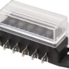 Caja de fusibles de terminal plano de 6 pines, máx. 32 V 15 A (ATO/ATC), 12 x 6,3 mm 10 Caja de fusibles de terminal plano de 6 pines, máx. 32 V 15 A (ATO/ATC), 12 x 6,3 mm