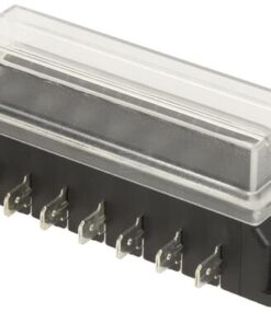 Caja de fusibles terminal de cuchilla de 8 pines, máx. 32 V 15 A (ATO/ATC), 16 x 6,3 mm