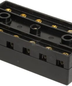 Caja de fusibles cerámica 6 vías, 12/24 V, terminales de tornillo