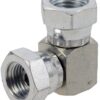 Adaptador acodado con 2x tuerca 1/4 BSP