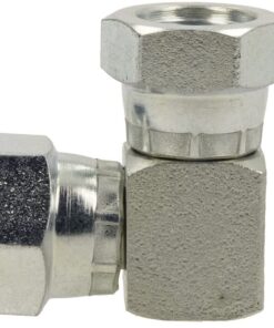 Adaptador acodado con 2x tuerca 1/4 BSP