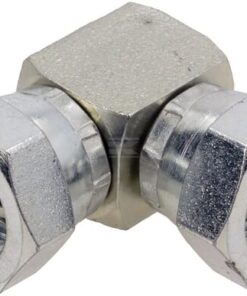 Adaptador acodado con 2x tuerca 1/4 BSP