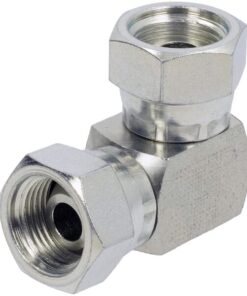 Adaptador acodado con 2x tuerca 3/8 BSP