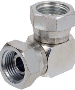 Adaptador acodado con 2x tuerca 1/2 BSP