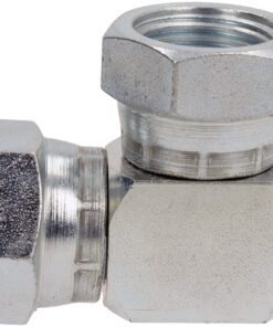 Adaptador acodado con 2x tuerca 1/2 BSP