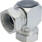 Adaptador acodado con 2x tuerca 3/4 BSP