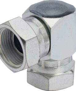 Adaptador acodado con 2x tuerca 3/4 BSP