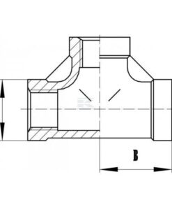 Pieza en T inox 3xH 1 1/2"