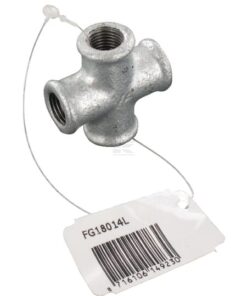 Tubo en cruz galv. hem 1/4"