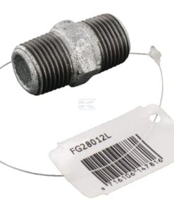 Racor doble galvan. macho 1/2"