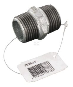 Racor doble galvaniz. macho 1"