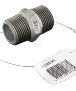 Racor doble galvan. macho 3/4"
