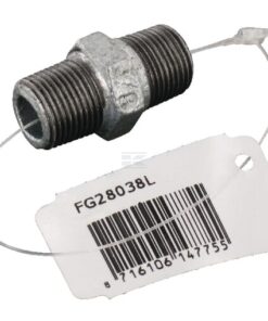 Racor doble galvan. macho 3/8"
