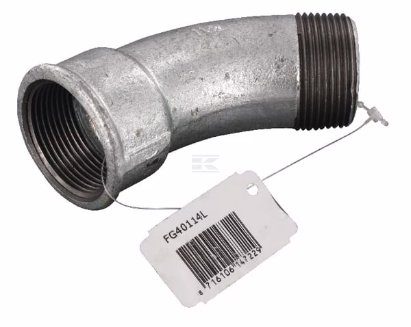 Codo 45° galv hem/macho 1 1/4" 1 Codo 45° galv hem/macho 1 1/4"