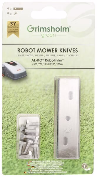 Cuchillas válidas para robot segadora AL-KO Robolinho mods. E (9 uds.)