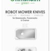 Cuchillas para Greenworks, Powerworks, Cramer, 9 uds.