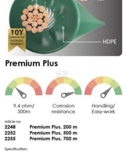 Cable de señalización Premium Plus, de cobre (3,45 mm), 200 m