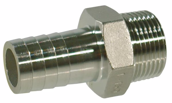 Conector para mang. inox 8mm x M 1/4" 1 Conector para mang. inox 8mm x M 1/4"