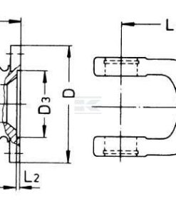 Horquilla tipo brida, W2300/P300/W300E Walterscheid