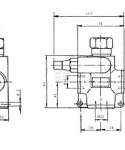 Válvula de control de caudal de 3 vías 0-50 l/min