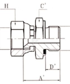 Racor reb. 7/8 JIC x 1/2 BSP