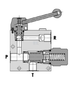 Flow control valve 3-way 3/4" 90-150 l/min 9 Flow control valve 3-way 3/4