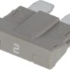 Fuse standard blade 80V 2A grey pack 10x Kramp