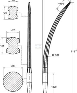 Dientes 760 mm