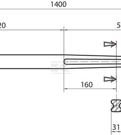 Dientes carg. frontal 42x1400 3 Dientes carg. frontal 42x1400