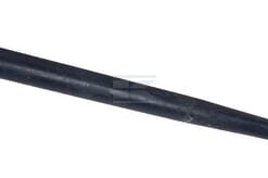 Pua de cargadora, recta, sección estrella 45x1250 mm, extremo en punta con pasador elástico Ø17, negra, FST