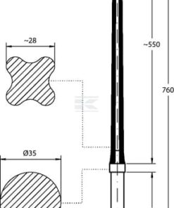 Dientes cargad. frontal 760mm