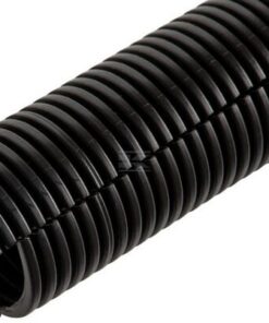 Tubo de protección 28 mm 25 m flexible corrugado, abierto, negro