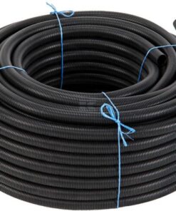Tubo de protección 16 mm 50 m flexible corrugado, cerrado, negro
