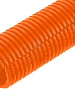 Tubo de protección 9 mm 100 m flexible ondulado, abierto, naranja
