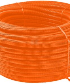 Tubo de protección 9 mm 100 m flexible ondulado, abierto, naranja