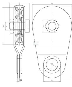 Polea roldana+prot lateral 10t SRL-B 16