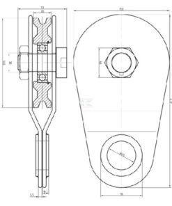 Polea roldana+prot lateral 5 t SRL-B 14 4 Polea roldana+prot lateral 5 t SRL-B 14