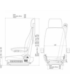 Asiento con suspensión neumática Base Arizona Iveco/Scania