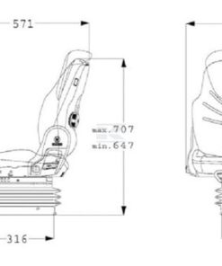 Asiento con suspensión mecánica, Compacto Basic W Grammer New Design
