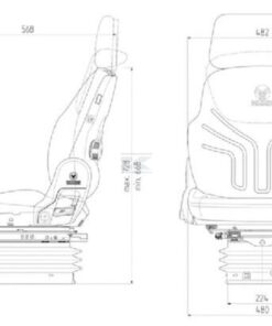 Asiento con suspensión neumática Compacto Comfort W Grammer New Design