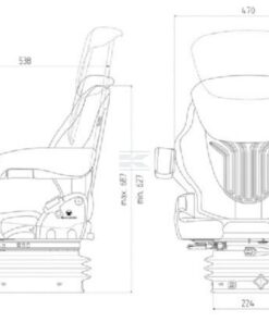 Asiento con suspensión mecánica, Compacto Basic M Grammer New Design