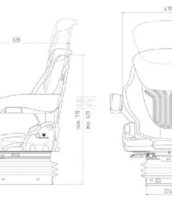 Asiento con suspensión neumática completo Compacto Comfort M